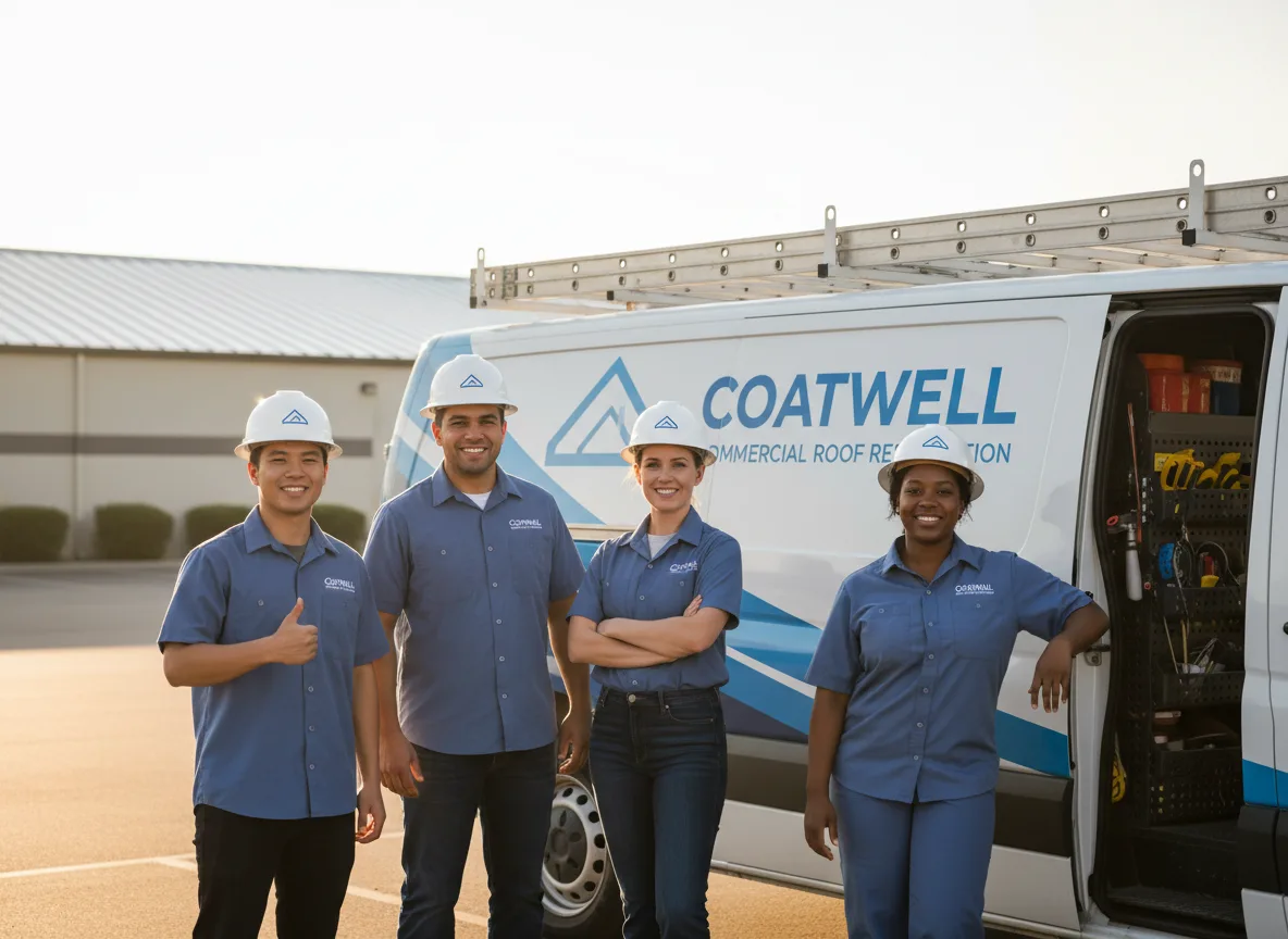 Commercial roof coating company in Plover, IA