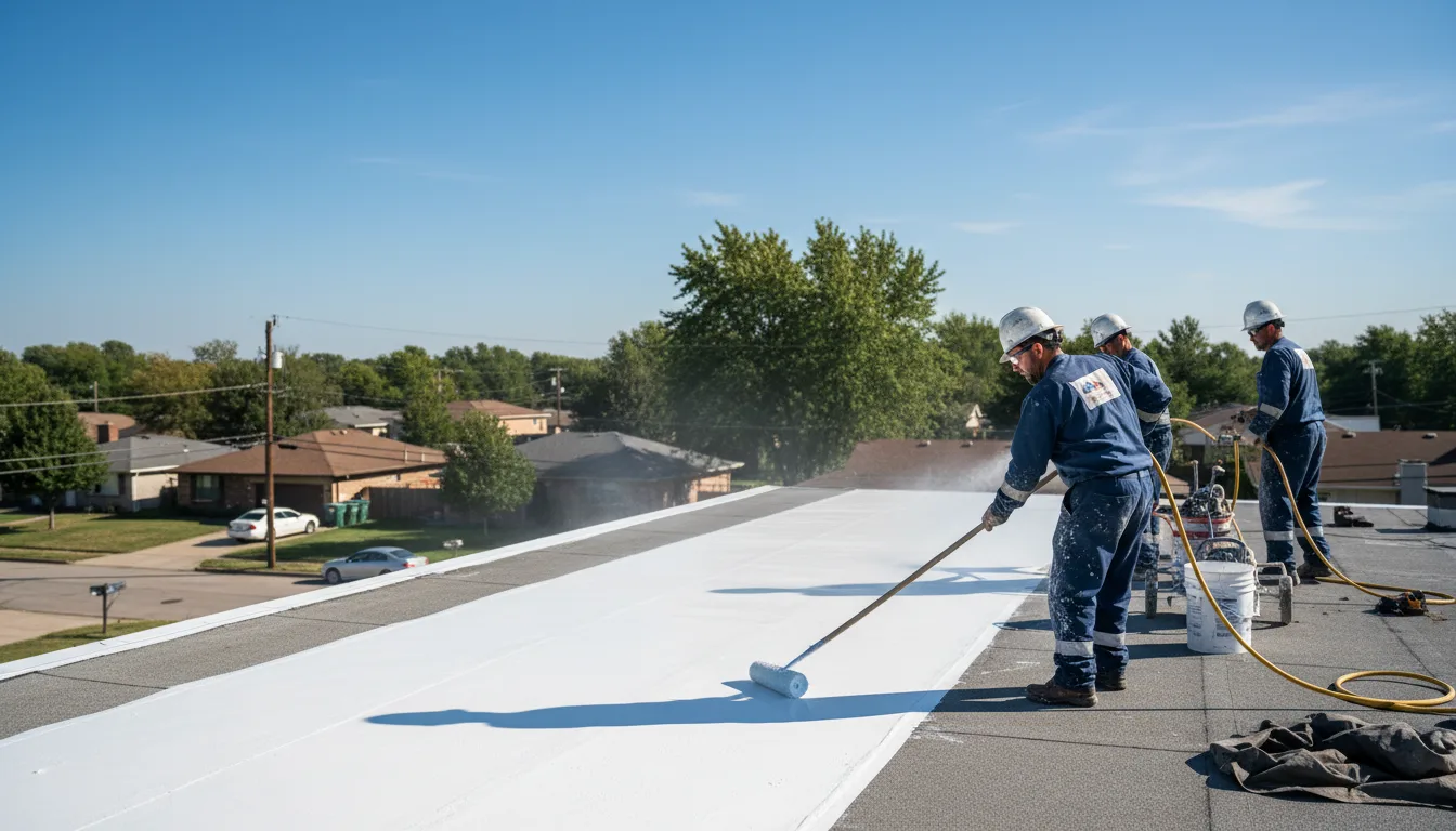 Commercial roof coating in Plover, IA near me